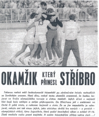 Snímek radosti československých házenkářů po výhře 15:12 na olympiádě v Mnichově 1972