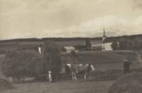Poklad z půdy - Původní němečtí obyvatelé, práce na poli, 20. léta 20. století