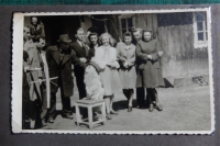 The wedding of Tibor Medvecký and Jarmila Čatlošová. Tibor's brothers are also in the photo
