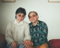 Jiří Mach (on the right) with his wife in 1998