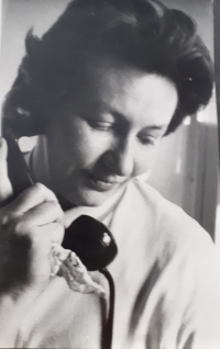 Marie Hromádková v práci ve stranickém aparátě KSČ, Olomouc 1956