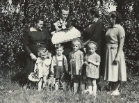 The funeral of Lubomír's little borther who died on May 14, 1953, of ileus. He was less than a week old. 