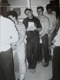 Branislav at the presentation of plaques for voluntary blood donors