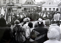 Generální stávka 21. listopadu 1989 v Blovicích (fotografoval M. Navrátil)
