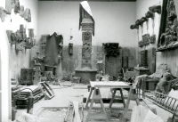 The Lapidarium during the installation of the new display, 1991.