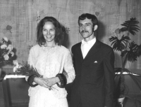 The wedding of the Sršeňs, September 16, 1972, Nusle townhall. 