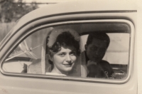 Svatební fotografie Ohlídalových, začátek 60. let 20. století