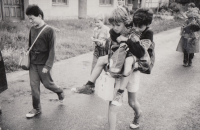 Pěší výlet do Velké nad Veličkou se Skautem ve Veselí nad Moravou, 90. léta 20. století