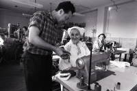 production of cloth slippers in the Rajčanka folk cooperative