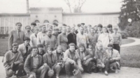 Mládežnický sbor baptistů ze Sv. Heleny na výjezdu v Československu, vlevo kazatel Adolf Kopřiva, pravděpodobně po roce 1989