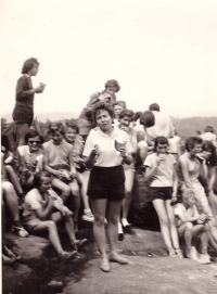 Helena Žďárská as a leader at a summer camp with children - Sloup v Čechách 1960 