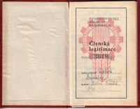 A re-cover of a membership booklet from the postwar Czechoslovak Social Democratic Party before its forced merging with the Czechoslovak Communist Party 