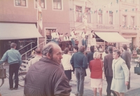 Cimbálová muzika Polajka v Torgau v Německu, říjen 1988