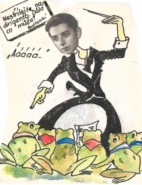 Dadák Jaromír. Foto z maturitního tabla, Vsetín, 1949