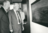 František Hromek jakožto ředitel Vítkovických železáren, 1992