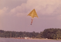 Transition from water skis to a hang glider, circa 1973