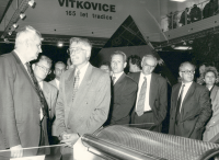 S Václavem Klausem na Mezinárodním veletrhu Brno, 1993