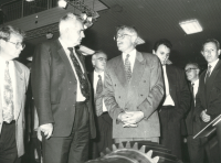 S Václavem Klausem na Mezinárodním veletrhu Brno, 1993