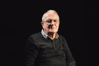 Štefan Zajos during recording his life story