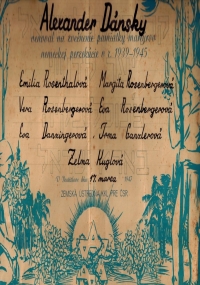 Potvrzení o daru Alexandera Danzingera/Danského, otce Petera Danského na zalesnění Palestiny, 1947
