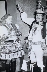 Josef Holcman na hodech v roce 1977