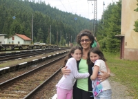 Dana with her granddaughters in Východná.

