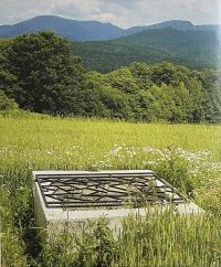 the remains of a well in the place where the Šebeň family's Salaš once stood