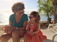 Dana with the youngest granddaughter Malina in Mexico.

