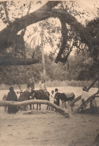 Ing. Oto and Marie Šašecí on holiday on their way to the oasis of Tozeur in Tunis in 1931