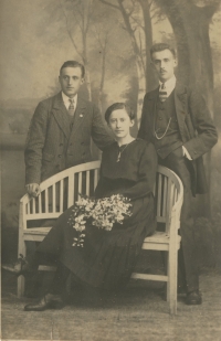 Mother Emma with brothers