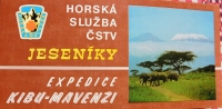 Oficial postcard of the Kilimanjaro expedition in 1980 