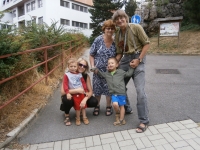 Jiří Reidinger with mother, wife and grandchildren, Prachatice 2014
