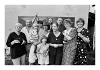 Jiří Reidinger - wife's birthday party (both in the middle), 1998