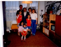 Jaroslav Šturma with family, 1988