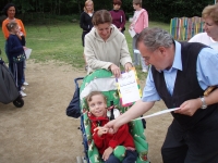 Jaroslav Šturma with clients at the Children's Centre Paprsek