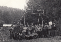 Tábor v Anenské Studánce, Vladimír Tomek první zleva, 1961