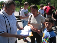 Jaroslav Šturma v dětském Centru Paprsek s klienty, spolupracovníky a rodiči