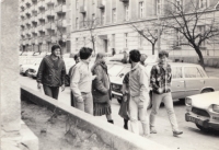 Jiří Fajmon (zcela vzadu vlevo) ve Varšavě, 1982