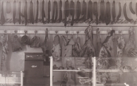 Interior of the butcher's shop