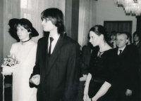Jiří Reidinger s manželkou Sylvií Krobovou, 1989