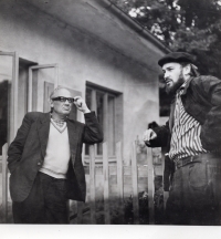 With Ladislav Zívr at the mill in Ždírec u Staré Paky, 1966