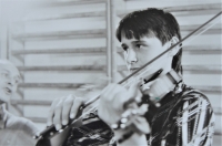 Jaroslav Smutný se synem Alešem. První polovina 80. let.