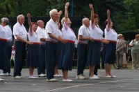 Jaroslav Smutný při sokolském cvičení ve Veselí nad Moravou. Třetí zprava. Po roce 2010.