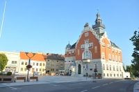 Square in Hodonín, birthplace of Přemysl Červenka, 2019