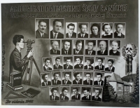 Photograph of the graduation board (1953 - 1957) Lýdie Ferová, nee Farkasova