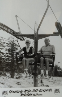 S manželkou ve Špindlerově Mlýně; 1983