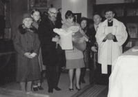 Her second husband and baptism of their son Jan, 1988
