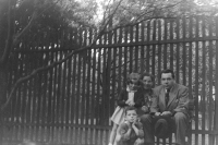 With his mother Pavla, father Josef and sister Jana in the 1950s