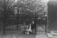 The Bauer siblings with mother Pavla in the 1950s