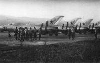 Sovětská letadla ve Sliači během okupace v srpnu 1968